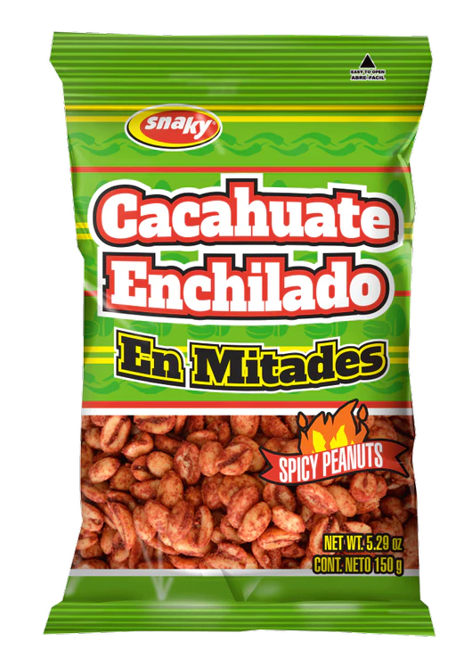 CACAHUATE ENCHILADO MITADES