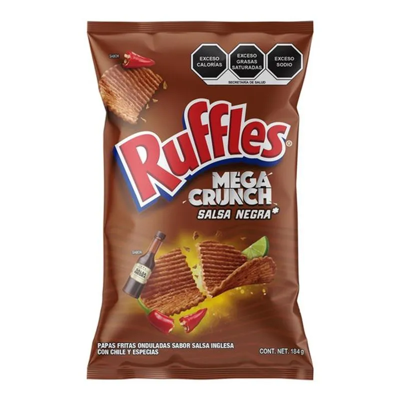 RUFFLES MEGA CRUNCH SALSA NEGRA