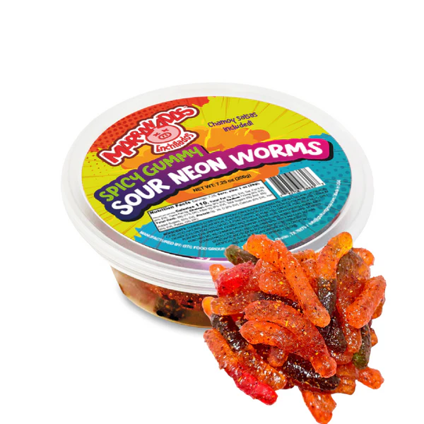 SPICY SOUR NEON WORMS